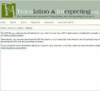 Image of Translation & Interpreting : The International Journal of Translation and Interpreting Research