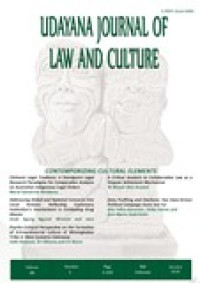 Image of Udayana Journal of Law and Culture