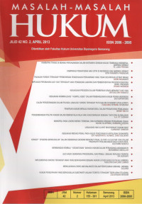 Image of JURNAL MASALAH-MASALAH HUKUM, JILID.42, NO.2, APRIL 2013