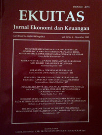Image of EKUITAS : JURNAL EKONOMI DAN KEUANGAN, VOL.18, NO.1, MARET 2014