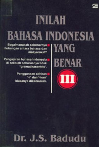 Image of INILAH BAHASA INDONESIA YANG BENAR