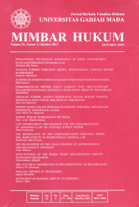 Image of JURNAL MIMBAR HUKUM. VOL.27. NO.2, JUNI 2015