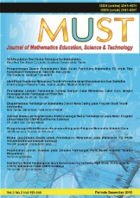 Image of MUST : UNIVERSITAS MUHAMMADIYAH SURABAYA, VOL.3, NO. 2 DECEMBER 2018