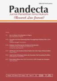 Image of Pandecta : Jurnal Penelitian Ilmu Hukum (Research Law Journal)