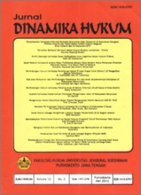 Image of JURNAL DINAMIKA HUKUM, VOL.16. NO.1, JANUARY 2016